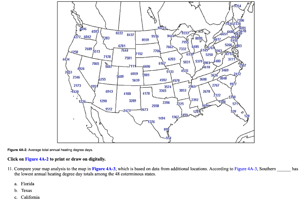 Solved Figure 4A2. Average total annual heating degree