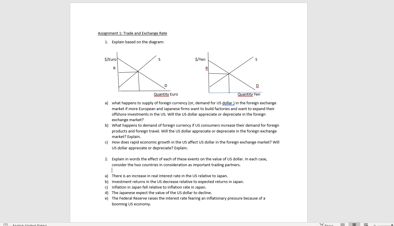 Solved Assignment 1 Trade and Exchange Rate 1. Explain