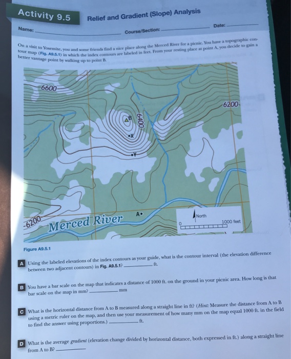 Solved Activity 9.5 Relief and Gradient (Slope) Analysis