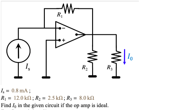 Solved Is =0.8 Ma ; R1 =12.0 KΩ; R2 =2.5 KΩ; R3 =8.0 KΩ Find 