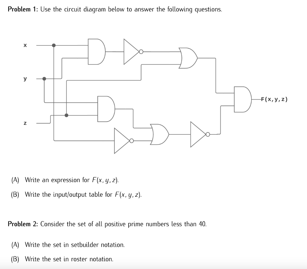 Solved Problem 1: Use the circuit diagram below to answer | Chegg.com