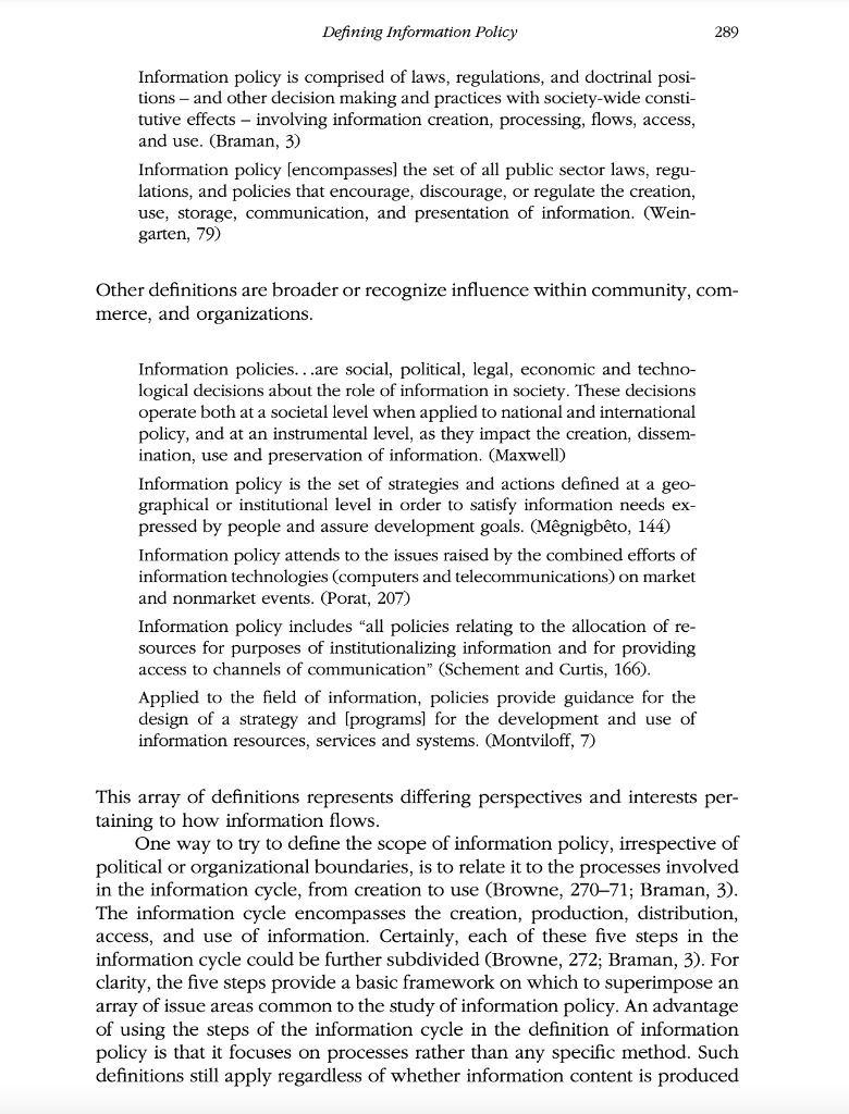 1. Case (A Framework for Information | Chegg.com