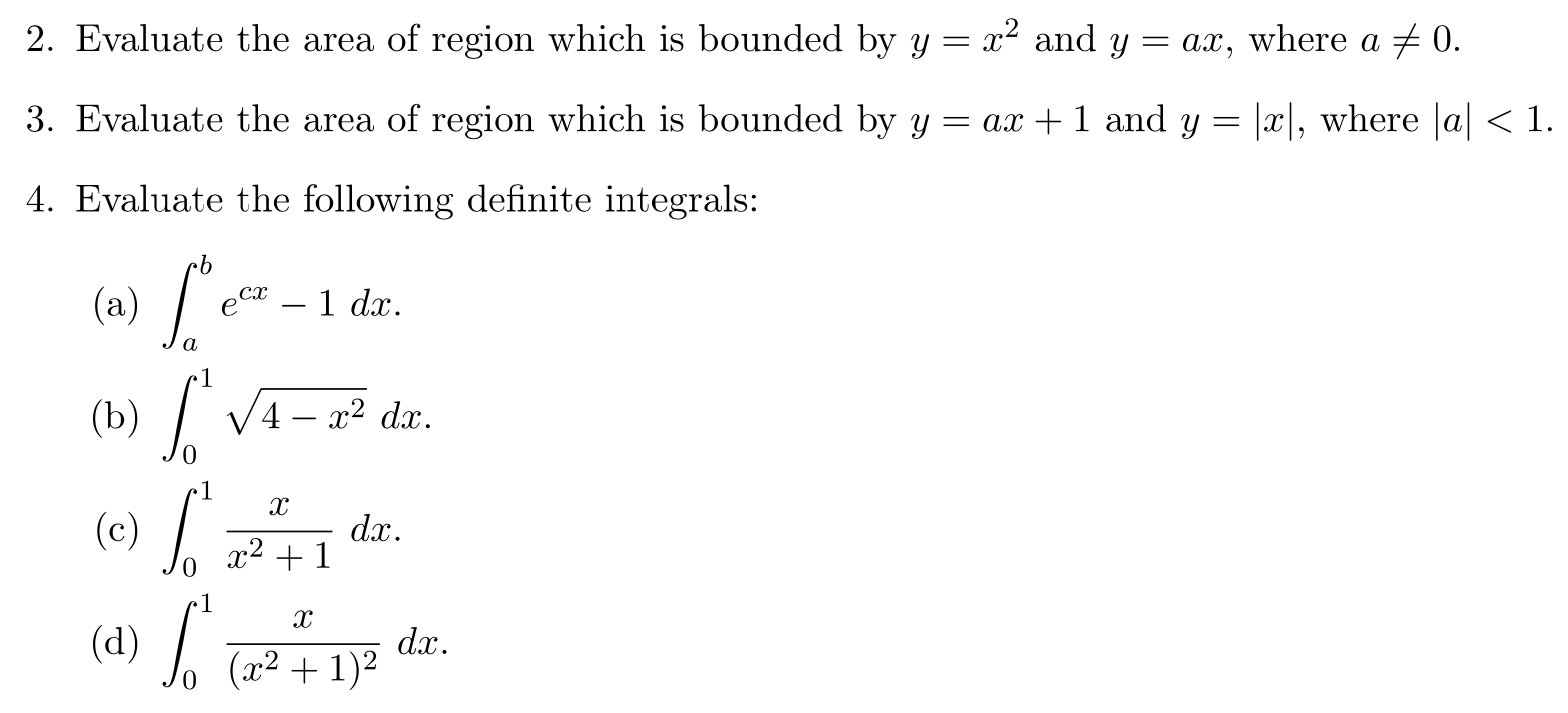 Solved 2. Evaluate the area of region which is bounded by y | Chegg.com