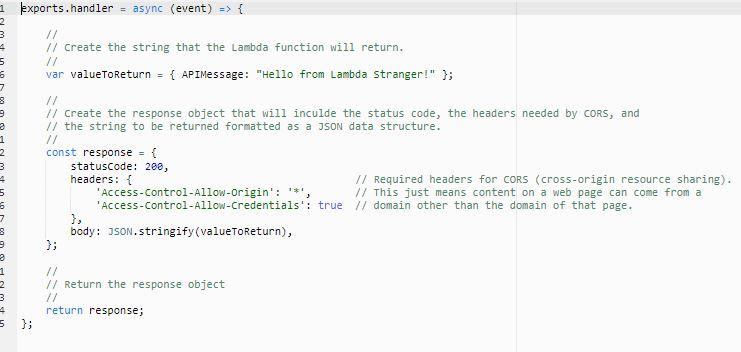 **Node.js/Javascript LamdaFunction** Update the | Chegg.com
