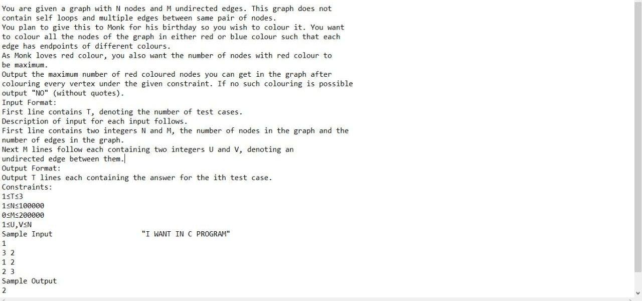 Solved You are given a graph with N nodes and M undirected | Chegg.com