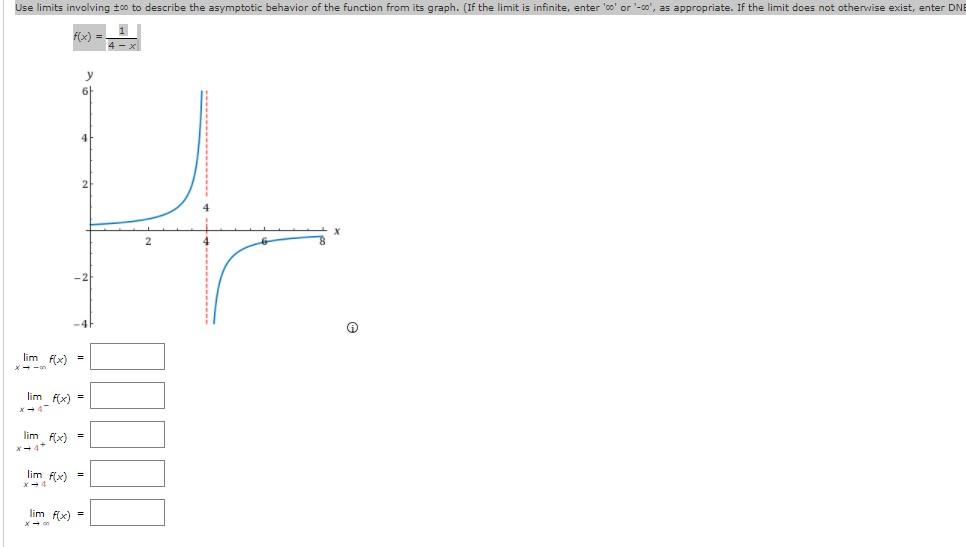 Solved Use Limits Involving To To Describe The Asymptotic