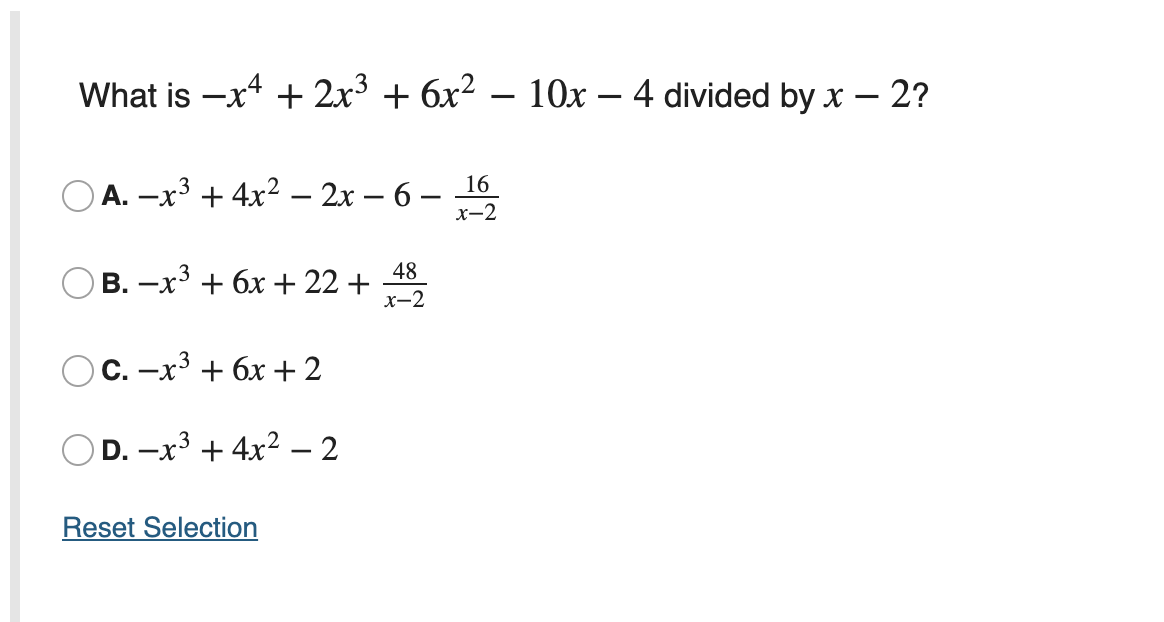 x 4 5x 3 6x 2 x 2 divided by x 2