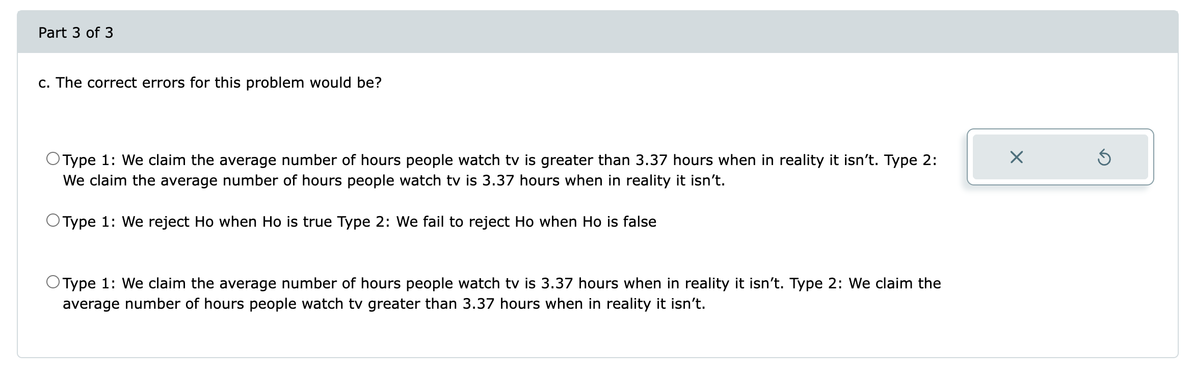 Solved Suppose a study reported that the average person | Chegg.com