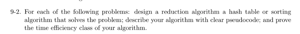 Solved 9-2. For each of the following problems: design a | Chegg.com