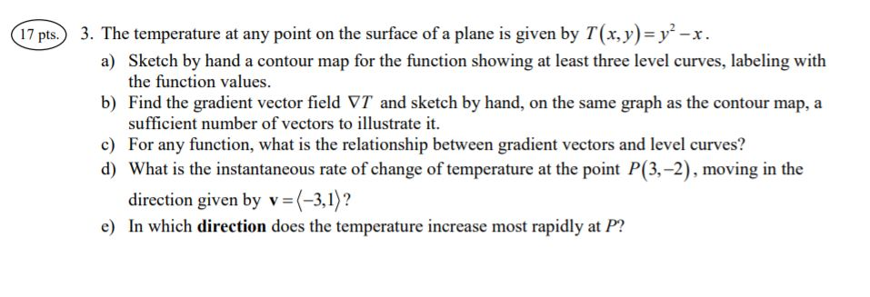 Solved 3. The temperature at any point on the surface of a | Chegg.com