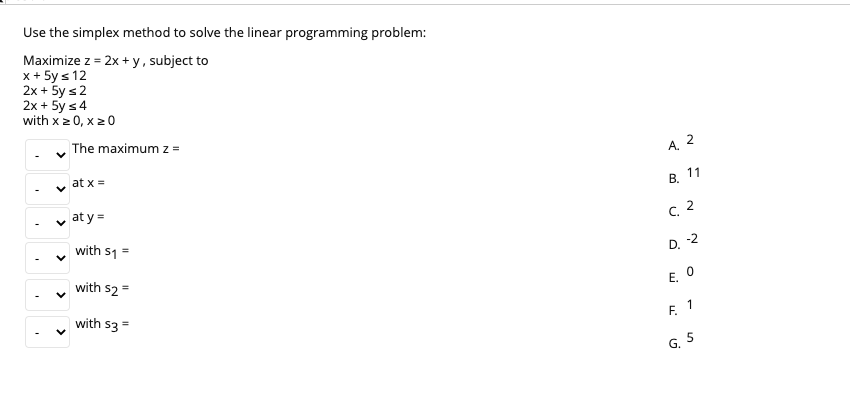 Solved Use the simplex method to solve the linear | Chegg.com