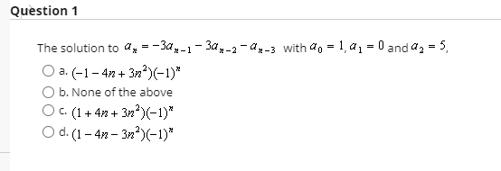 The Solution To An 3an 1 3an 2 An 3 With Chegg 