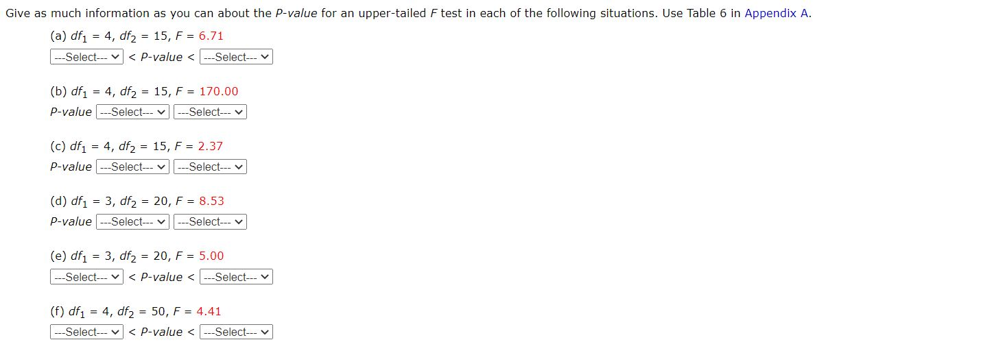 Solved A E F Select Options 0 001 0 01 0 1 0 05 Chegg Com