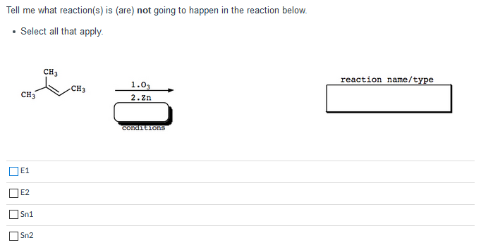 Solved Student choice. . . Select only one, either reaction | Chegg.com
