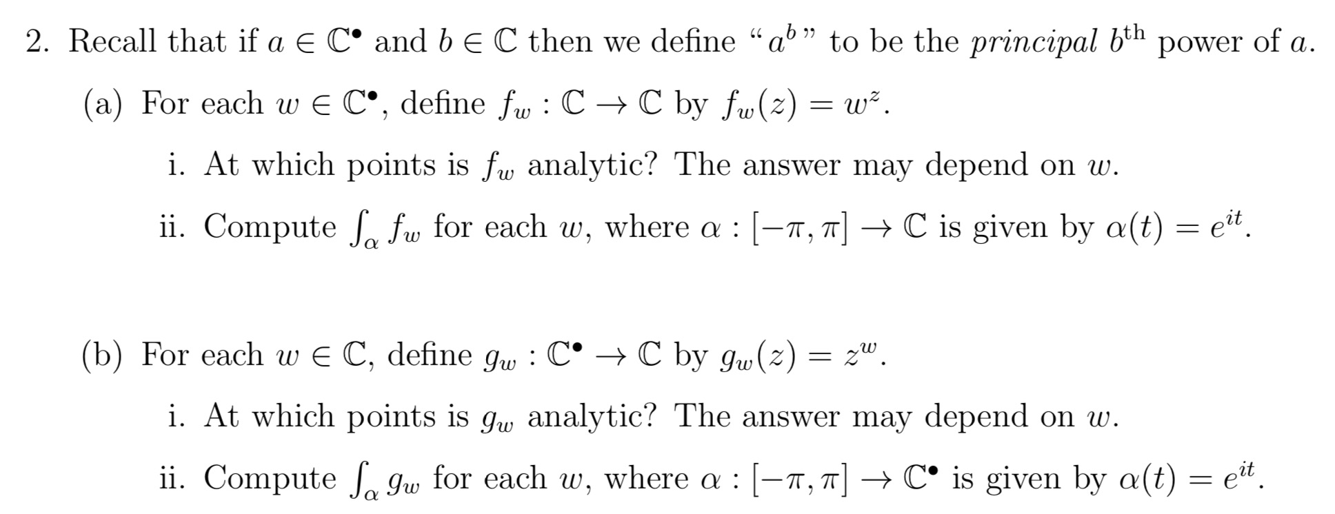 Solved 2. Recall that if a E Cº and b E C then we define | Chegg.com