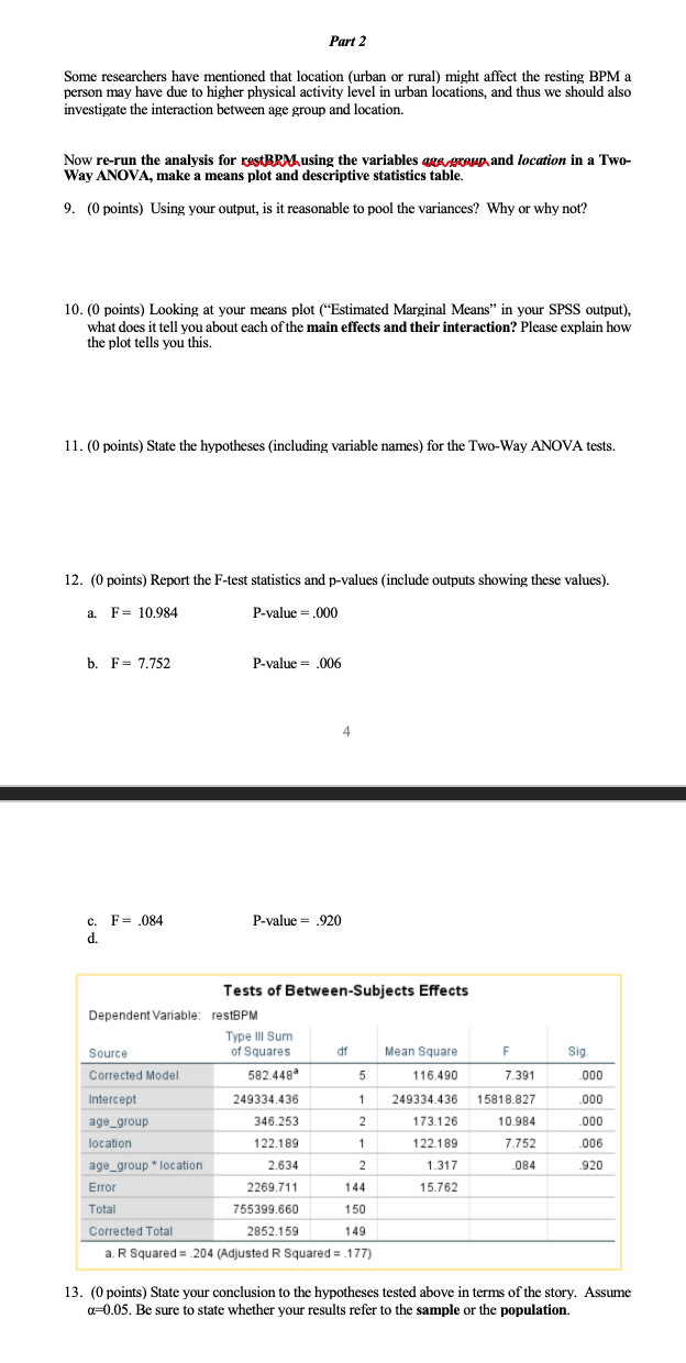 Solved N 40 Descriptive Statistics Dependent Variable: | Chegg.com