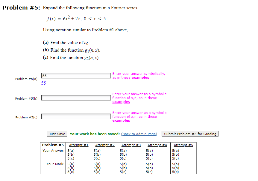Solved Problem \# 5: Expand the following function in a | Chegg.com