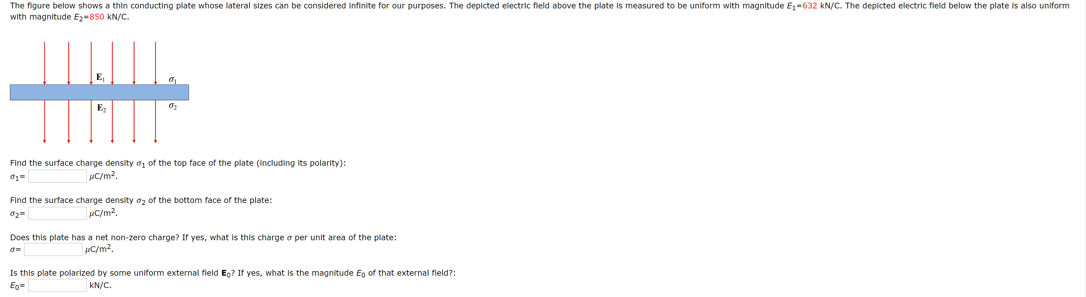 Solved The figure below shows a thin conducting plate whose | Chegg.com