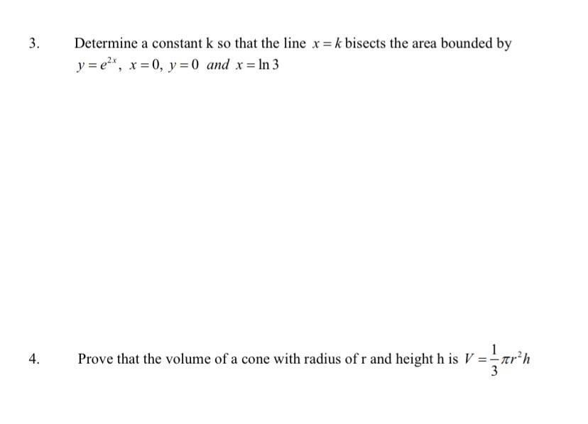 Solved 3 Determine A Constant K So That The Line X K Bis Chegg Com