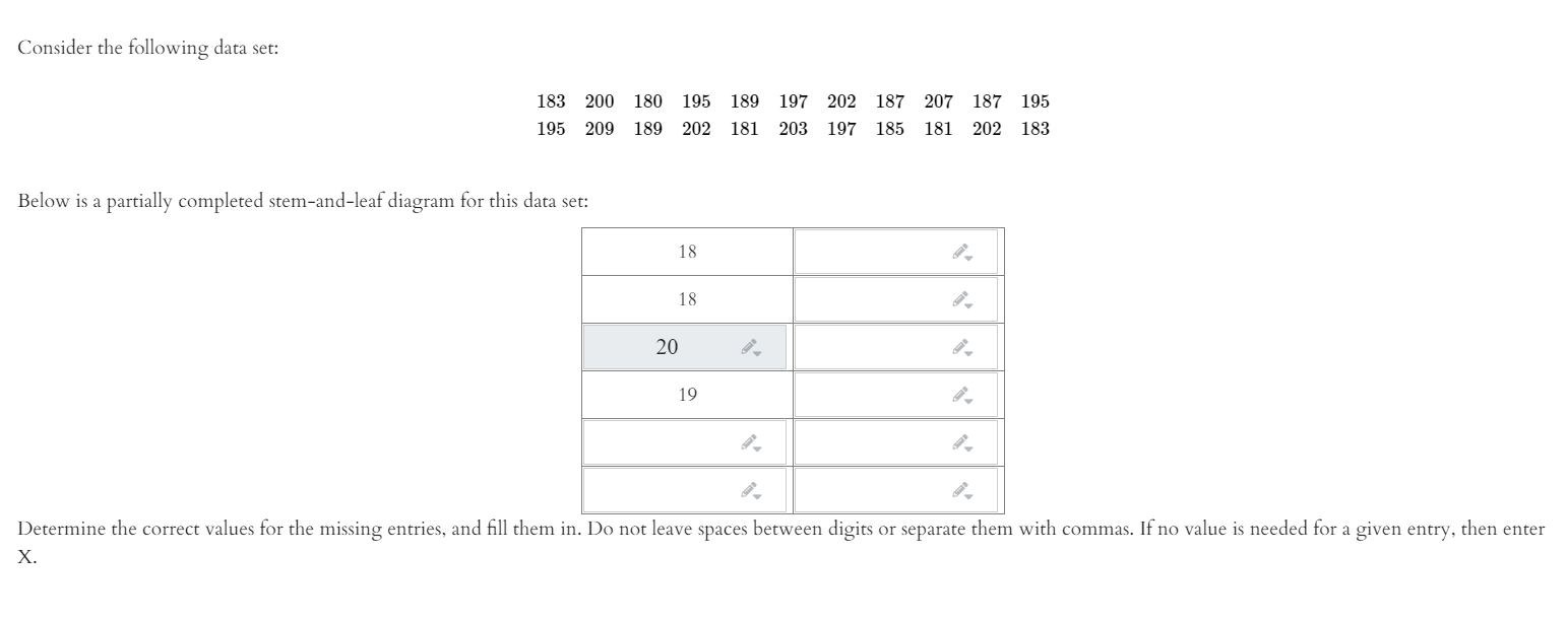 Solved Consider the following data set: 183 200 180 195 189 | Chegg.com