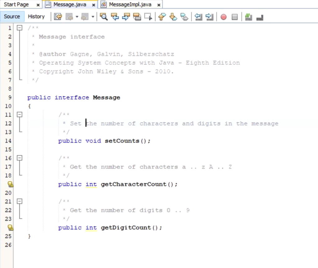 Solved Start Page Message.java MessageImpl.java x Source | Chegg.com