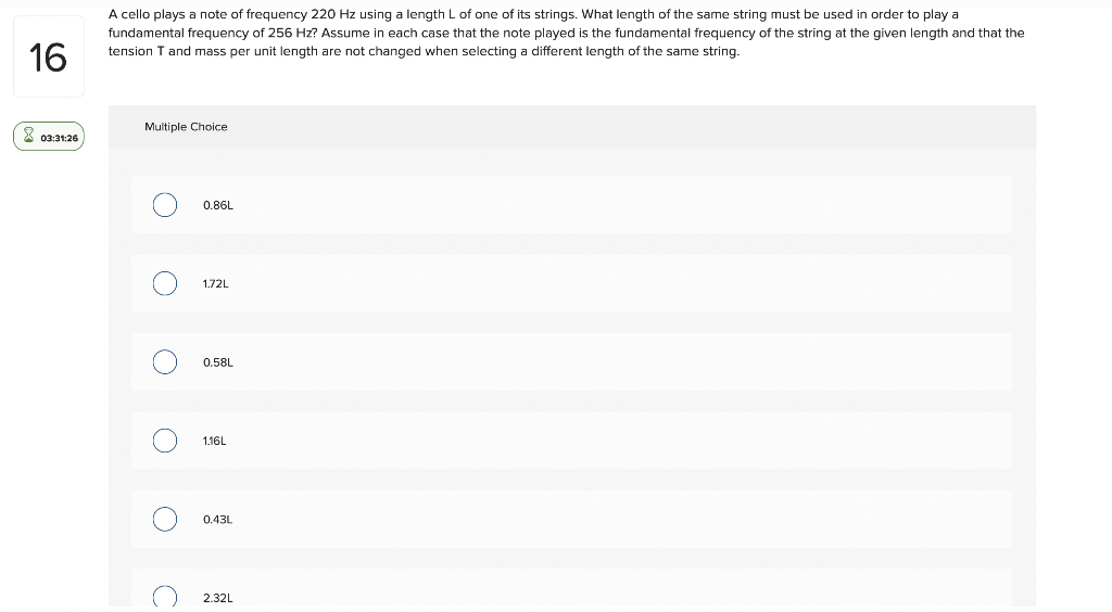 Solved Cello plays a note of frequency 220 Hz using a length