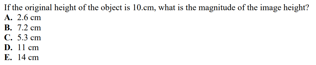 If the original height of the object is 10.cm, what | Chegg.com