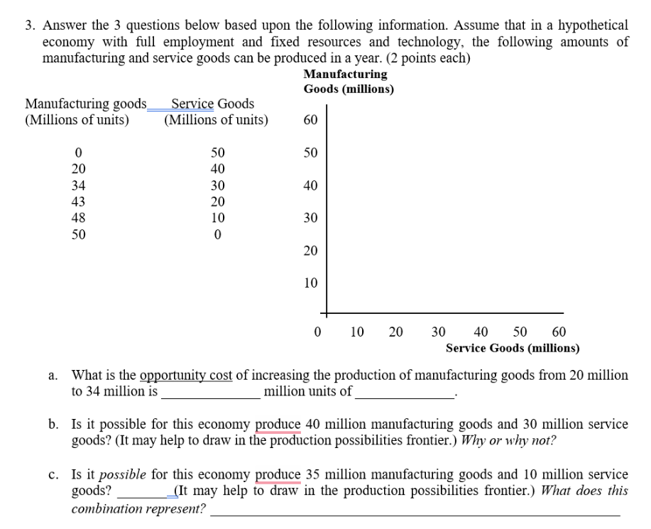 Solved 3. Answer the 3 questions below based upon the | Chegg.com