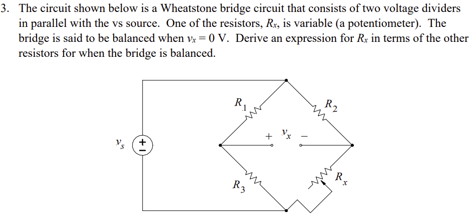 Solved The circuit shown below is a Wheatstone bridge | Chegg.com