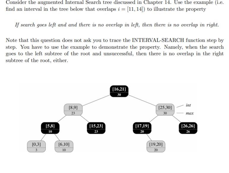 Consider the augmented Internal Search tree discussed | Chegg.com