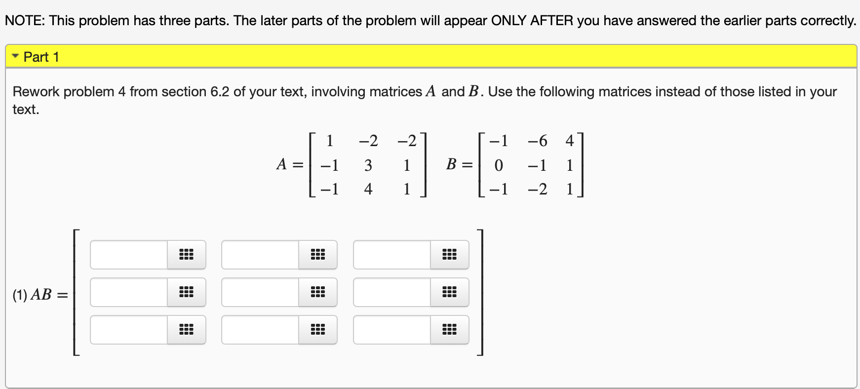 Solved NOTE: This problem has three parts. The later parts | Chegg.com