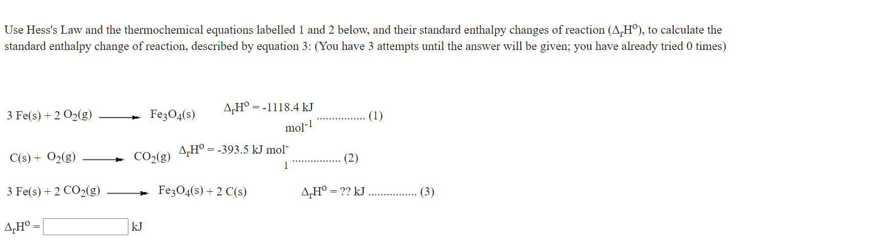 Solved Use Hess's Law And The Thermochemical Equations | Chegg.com