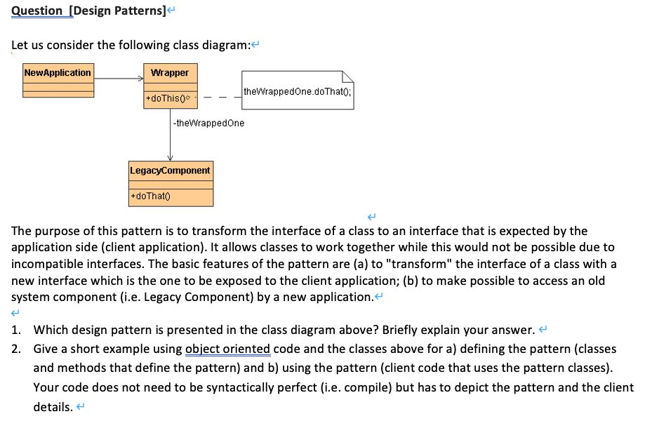 Solved Question Design Patterns Let Us Consider The Chegg Com   Php7kVeqR