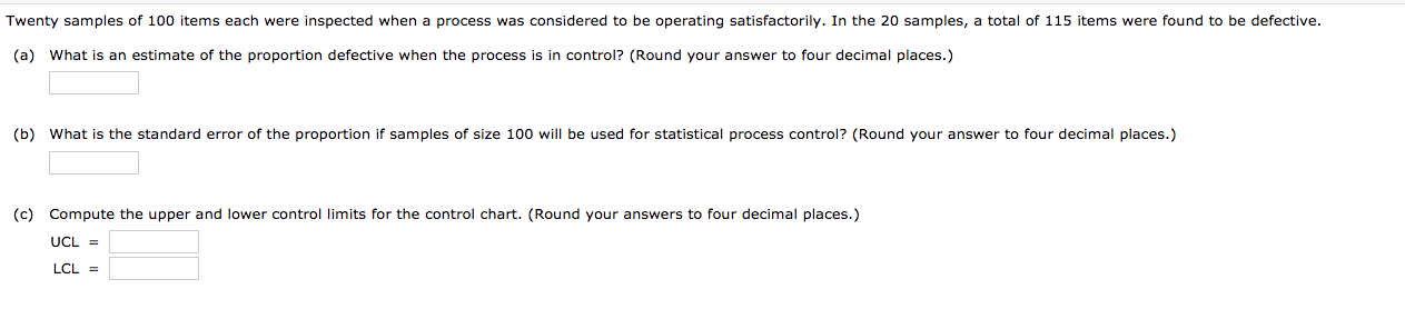 Solved Twenty samples of 100 items each were inspected when | Chegg.com