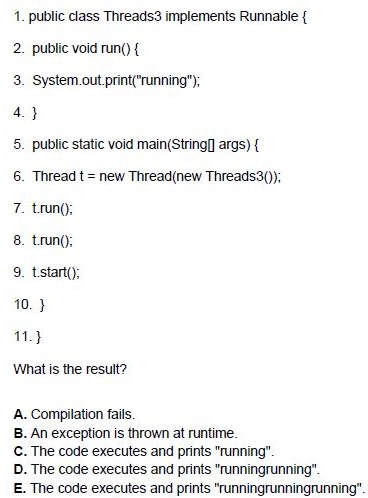 Solved 1. public class Threads3 implements Runnable { 2. | Chegg.com