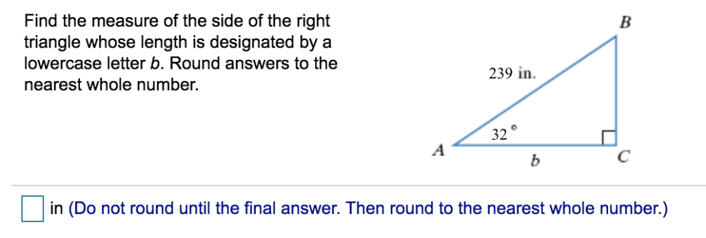 Solved Find the measure of the side of the right triangle | Chegg.com