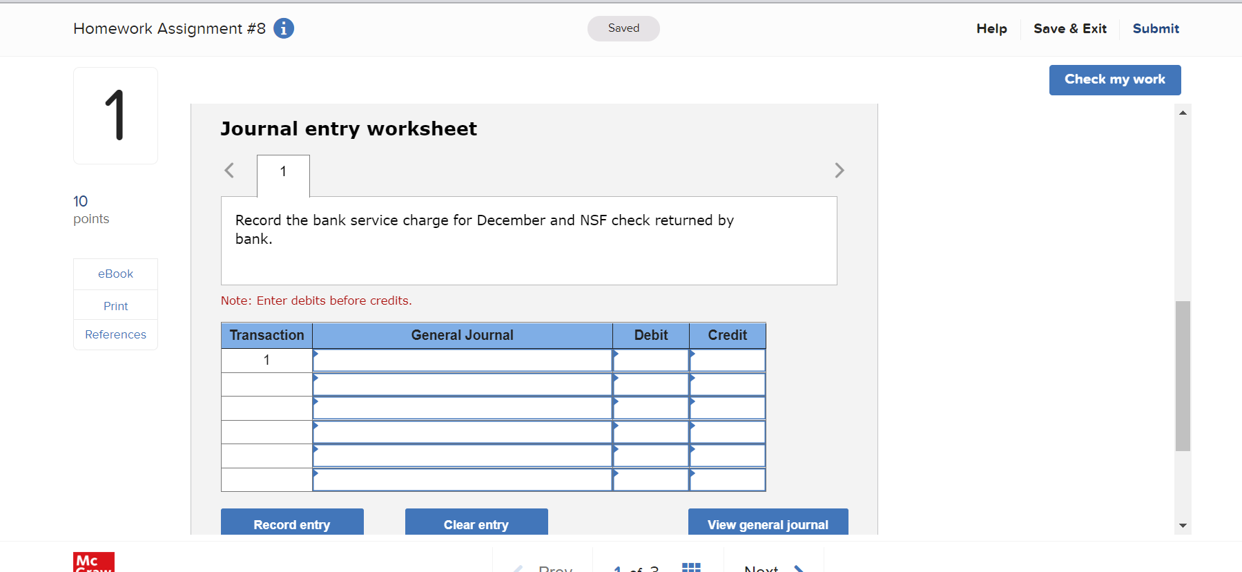Solved Homework Assignment #8 Saved Help Save & Exit Submit | Chegg.com