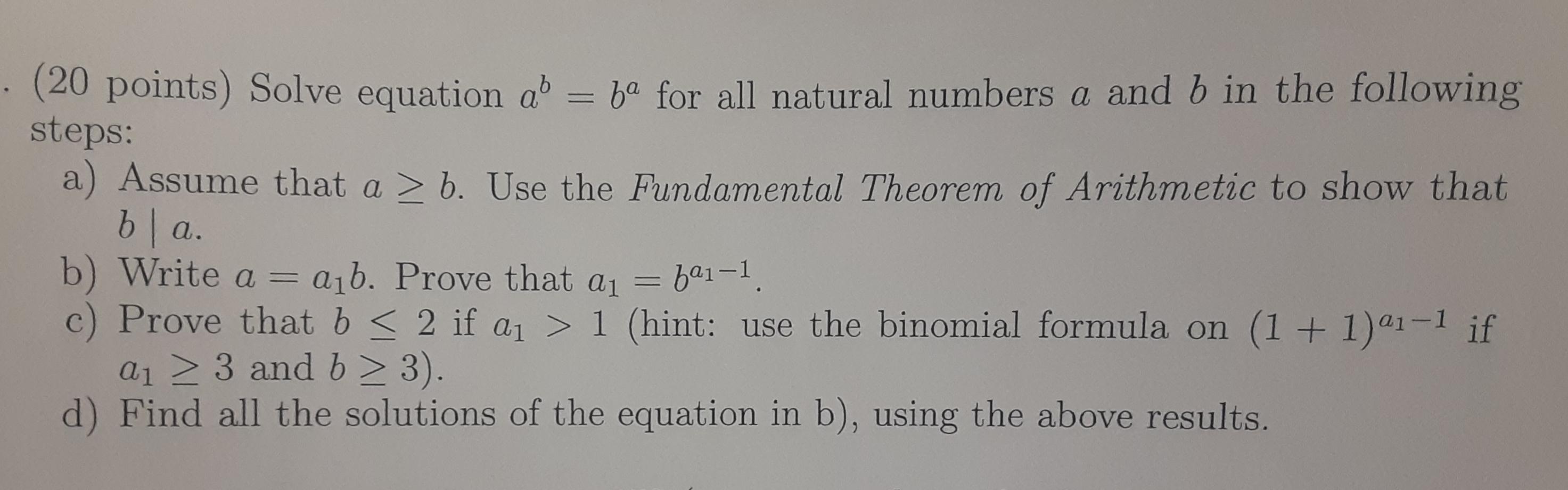 Solved B . (20 Points) Solve Equation A = Be For All Natural | Chegg.com