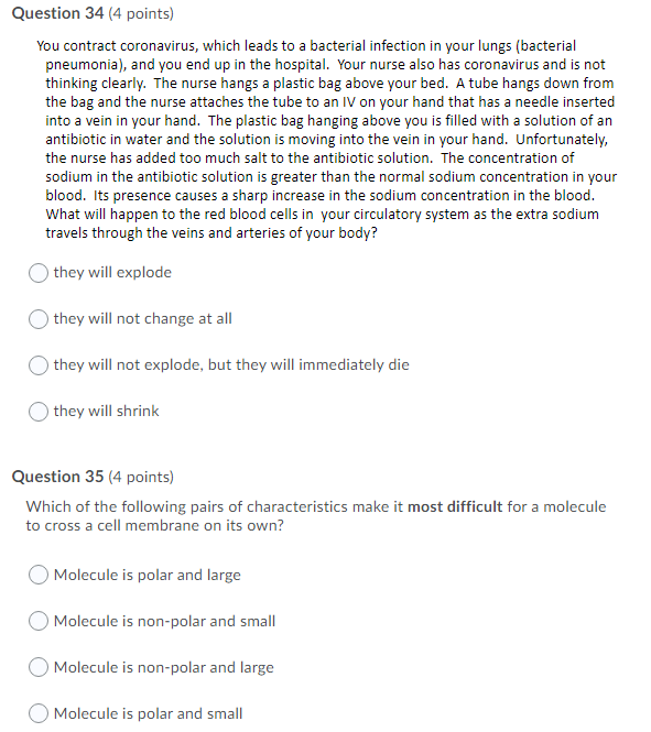 Question 27 3 Points Plant And Animal Cells Are Chegg Com