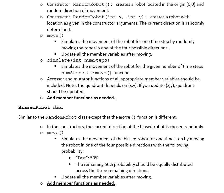 Robot Movement Llr Java Program Question Paper Solved In this assignment, you will simulate the motion of a | Chegg.com