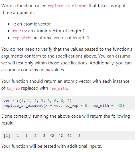 Solved Write a function called replace_an_element that takes | Chegg.com