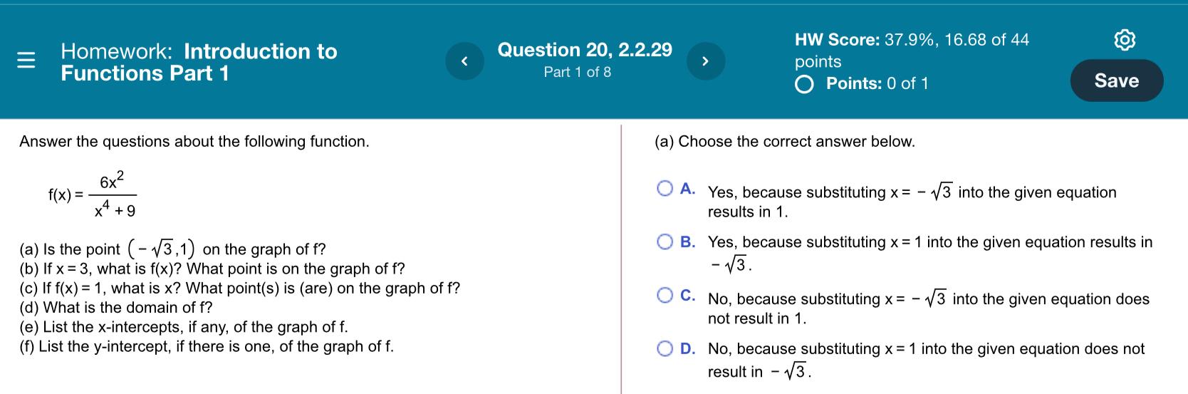 Solved Homework: Introduction to Functions Part 1