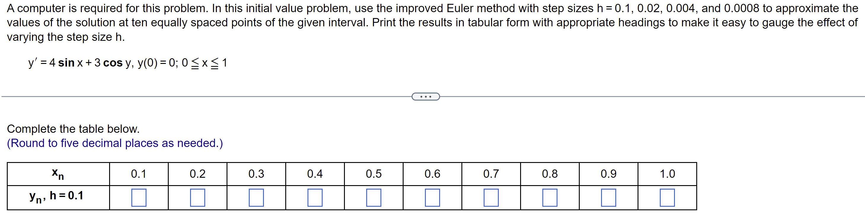 Solved A computer is required for this problem. In this | Chegg.com