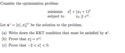 Solved Consider the optimization problem minimize x + (22+ | Chegg.com