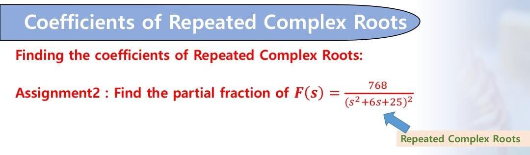 Solved Coefficients of Repeated Complex Roots Finding the | Chegg.com