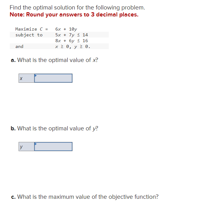 Solved Find the optimal solution for the following problem. | Chegg.com