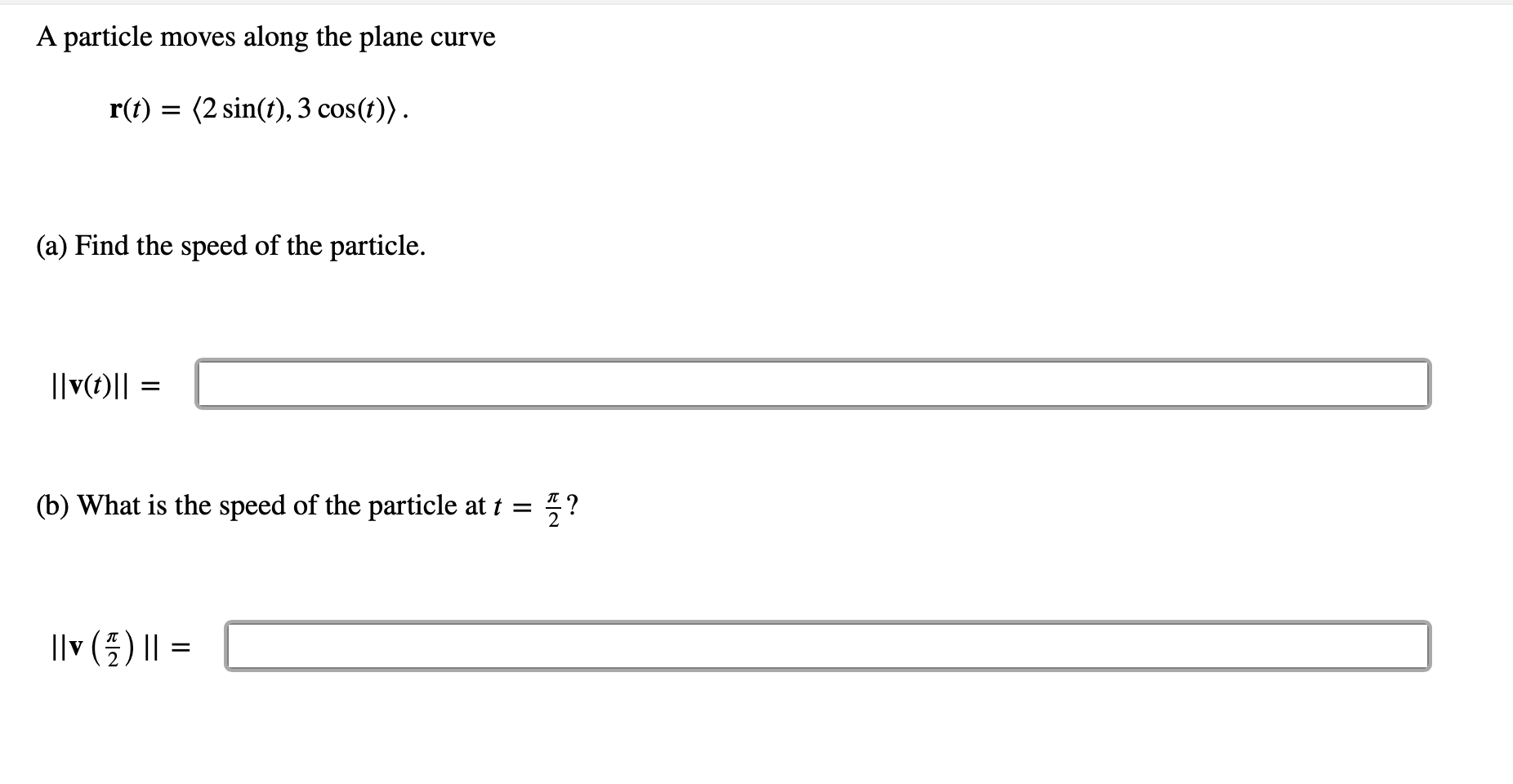 Solved A Particle Moves Along The Plane Curve R(t) = (2 | Chegg.com