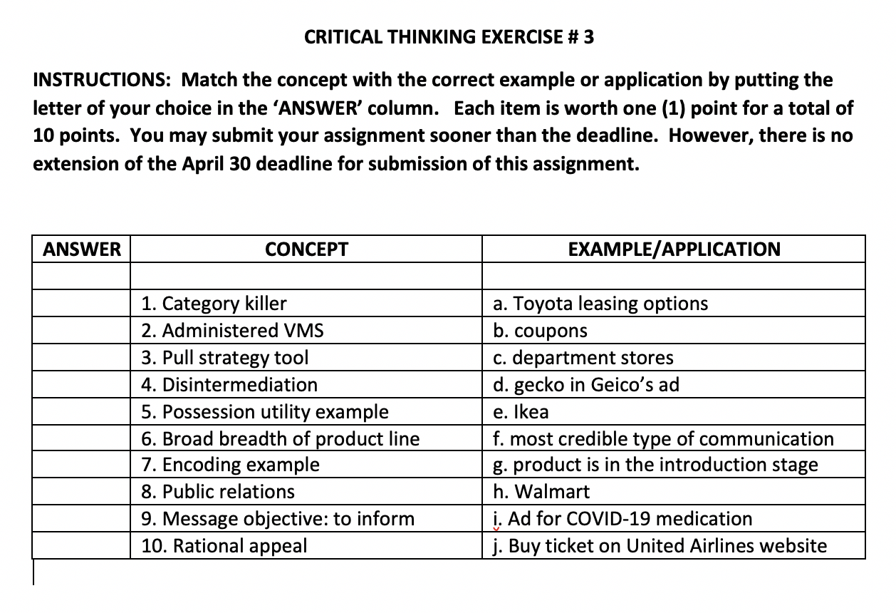 exercise 3.3 the power of critical thinking