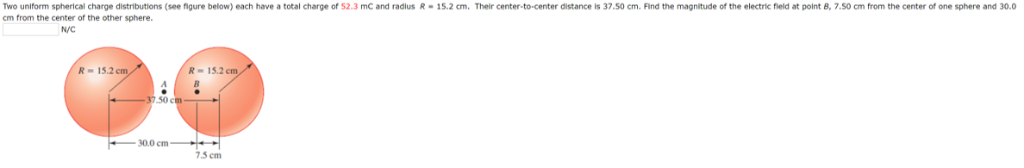 Solved Two Uniform Spherical Charge Distributions (see | Chegg.com