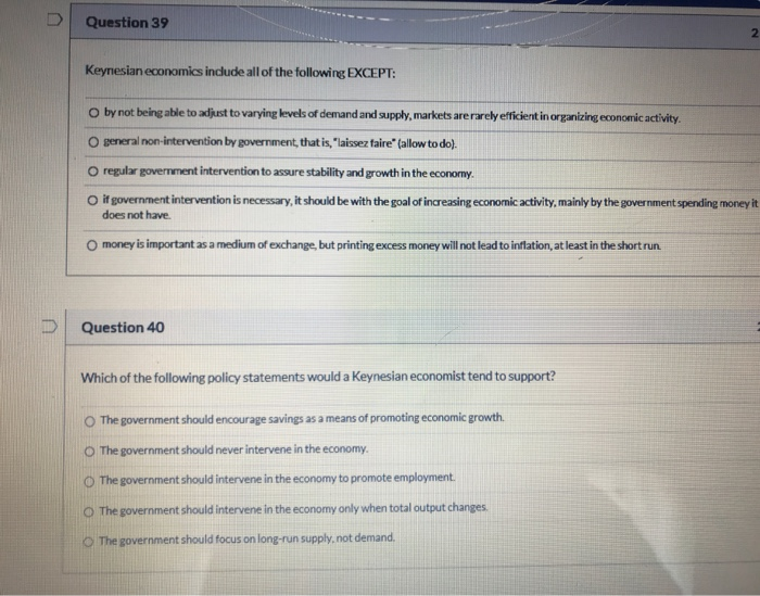 Solved Precepts of the classical school of economics include | Chegg.com